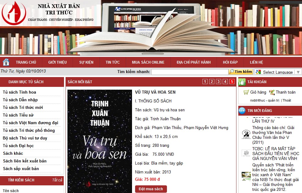 Thông báo thay đổi giao diện website nxbtrithuc.com.vn Thông báo thay đổi giao diện website nxbtrithuc.com.vn
